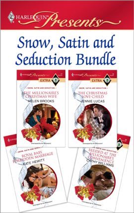 Title details for Snow, Satin and Seduction Bundle: The Millionaire's Christmas Wife\The Christmas Love-Child\Royal Baby, Forbidden Marriage\Bedded at the Billionaire's Convenience by Helen Brooks - Wait list